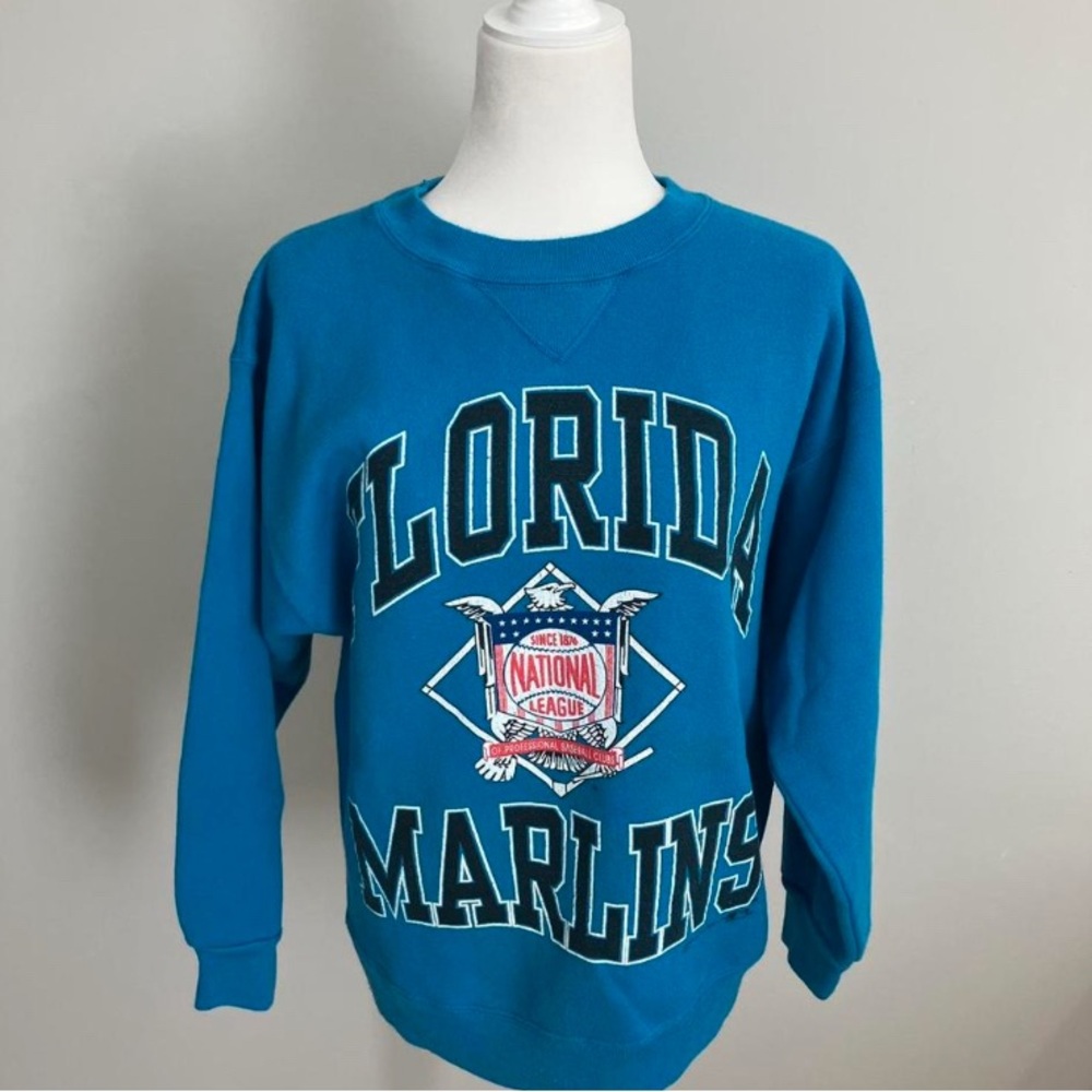 Florida Marlins Blue Crewneck Sweater